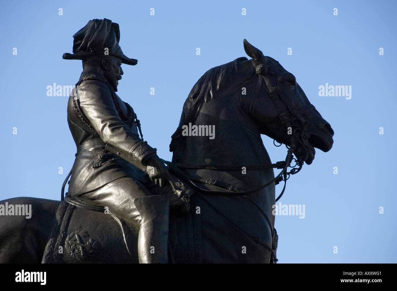 Equestrian statue of Edward VII in Waterloo Place off Pall Mall
