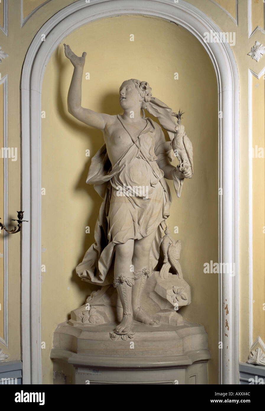 Brühl, Schloß Falkenlust, Unteres Vestibül Stock Photo