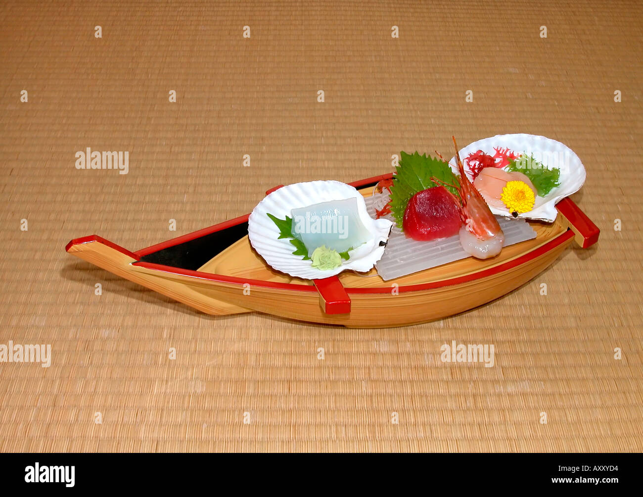 Japanese Sashimi raw fish and seafood Stock Photo - Alamy