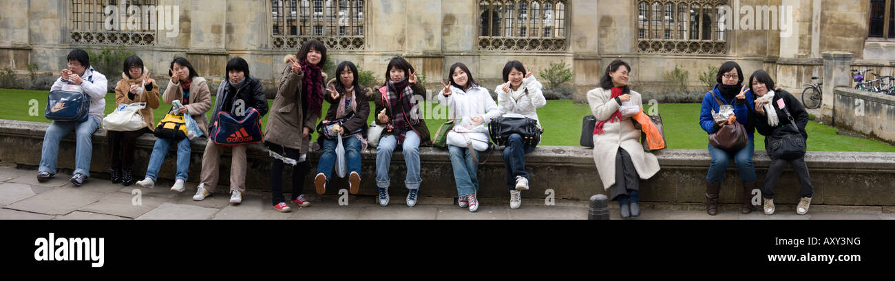 Tourists.Cambridge. Cambridgeshire. East Anglia. UK. Stock Photo