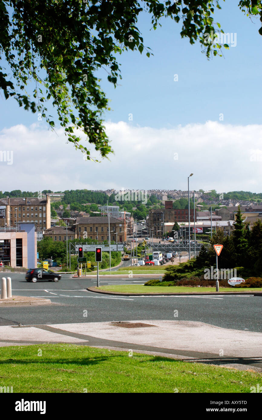 Towards Little Germany from Wakefield Road and Ring Road Leisure Exchange just off picture to left Stock Photo