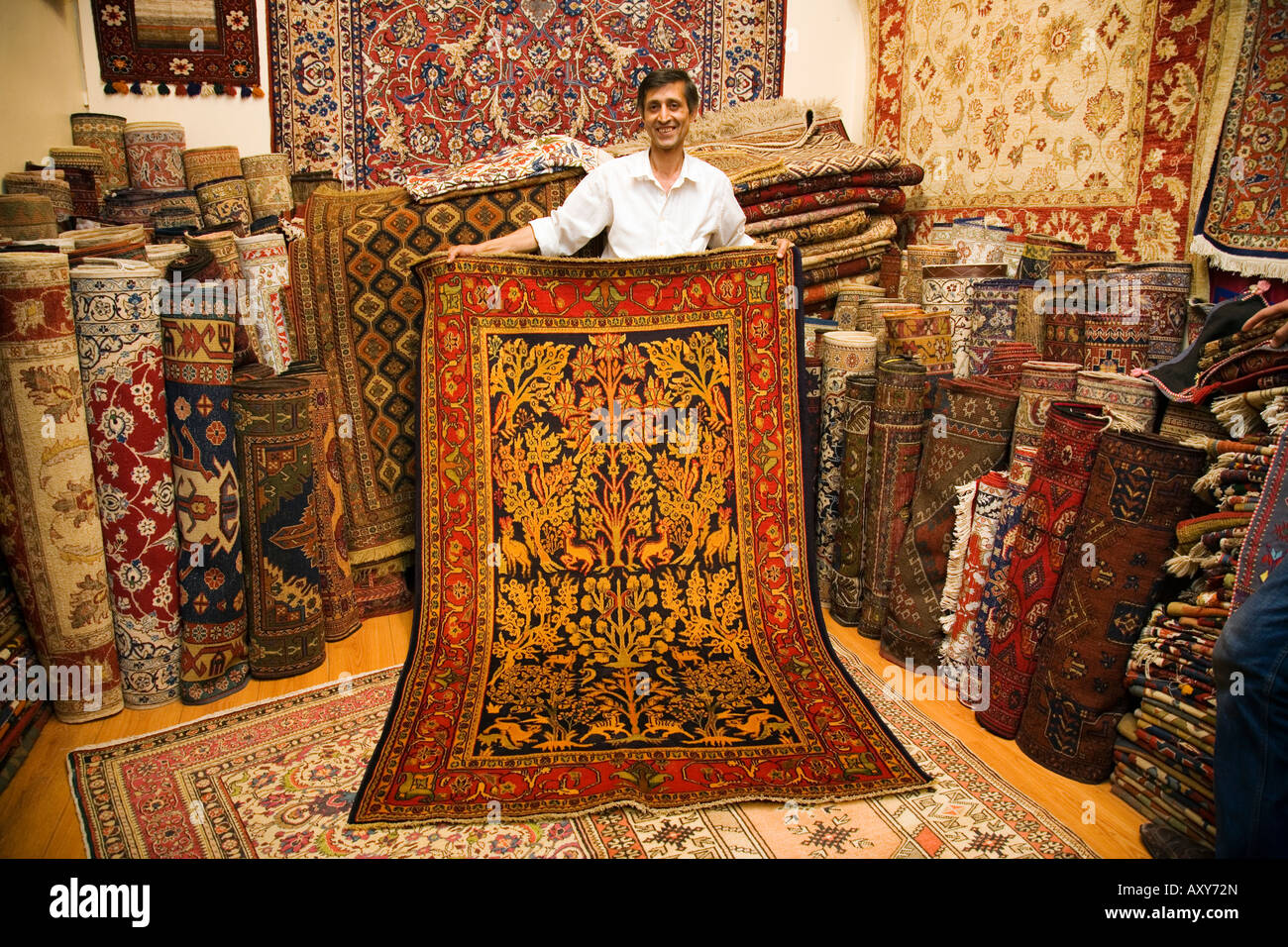 Istanbul, Marmara Region, Turkey; carpet salesmen in the Grand Bazaar  Kapali Carsi Stock Photo - Alamy