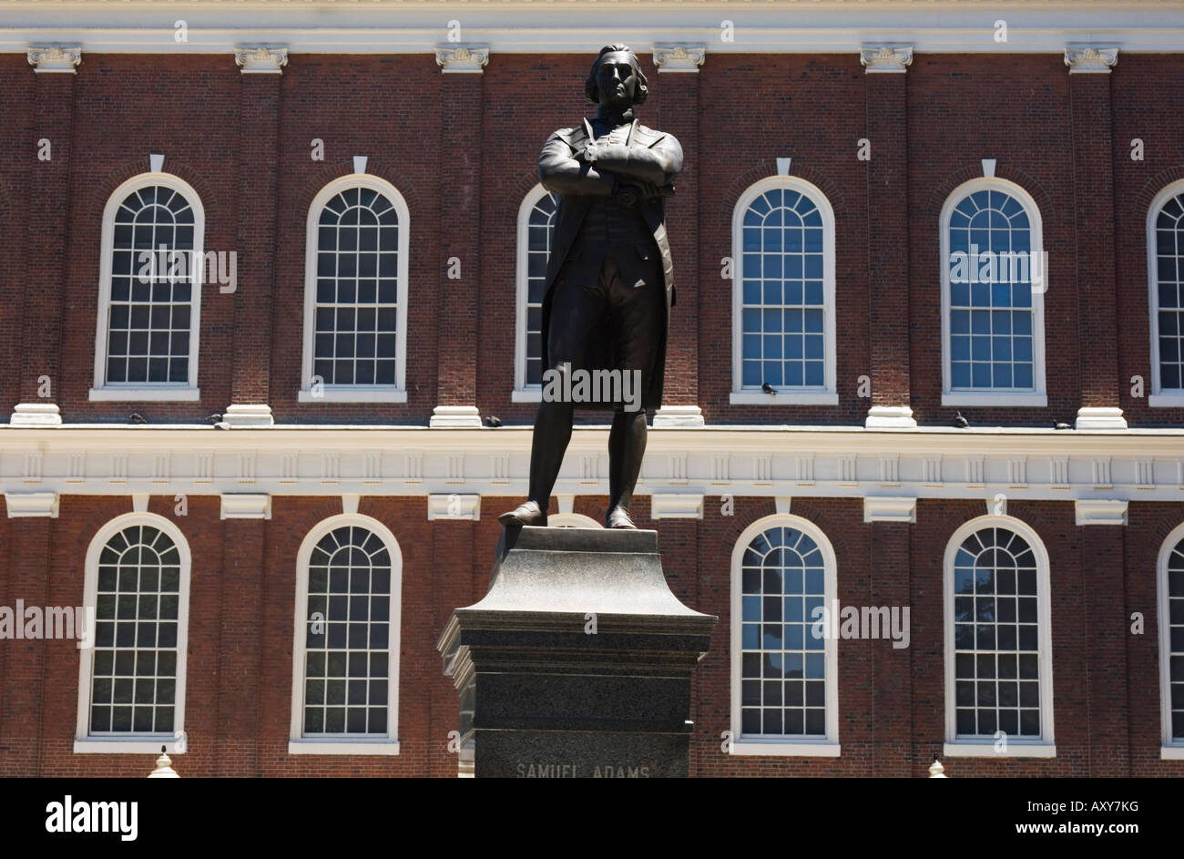 Portrait of Samuel Adams, Faneuil Hall, Boston, Massachusetts, USA Stock Photo
