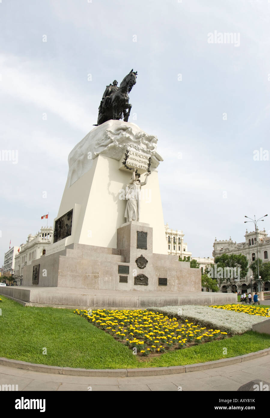 statue of jose of san martin on plaza san martin lima peru south ...