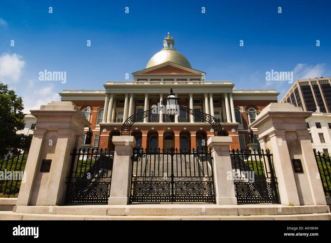 The Massachusetts State House, 1798, designed by Charles Bulfinch, Boston, Massachusetts, USA Stock Photo