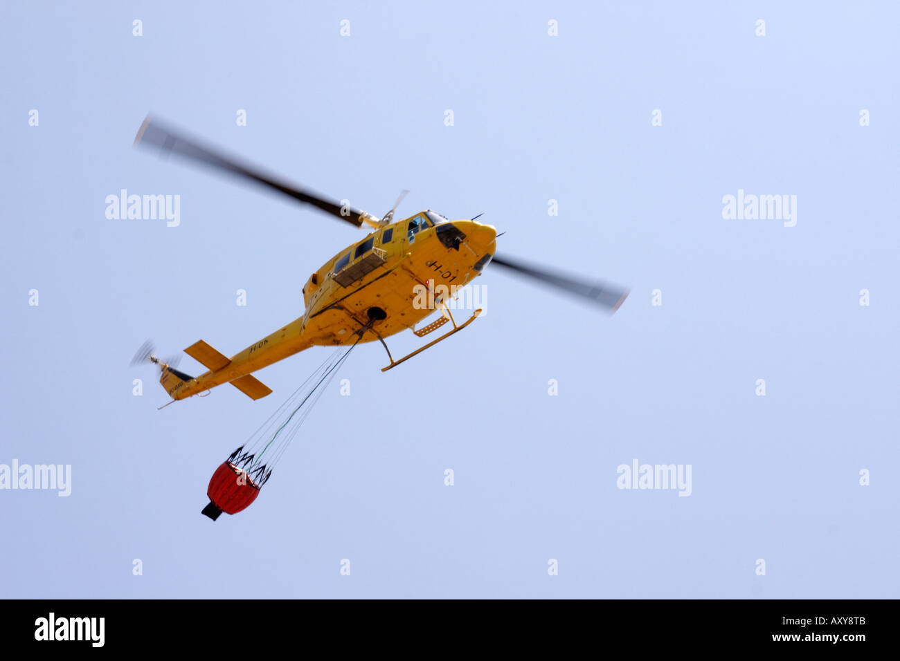 Firefighting helicopter Stock Photo