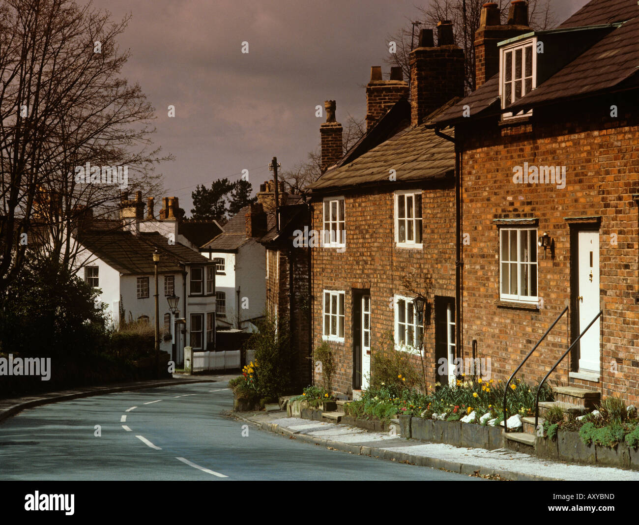 UK Cheshire Altrincham Bowdon Village Church Hill Stock Photo 9680796