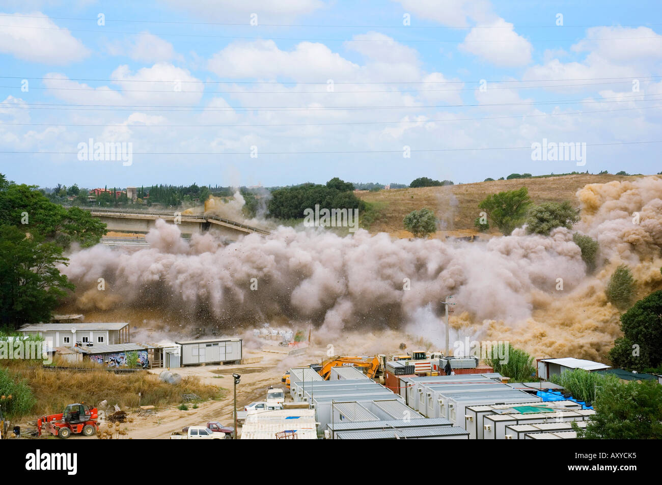 Overgate Explosion Image sequence of a controlled demolition with explosives of an old ...
