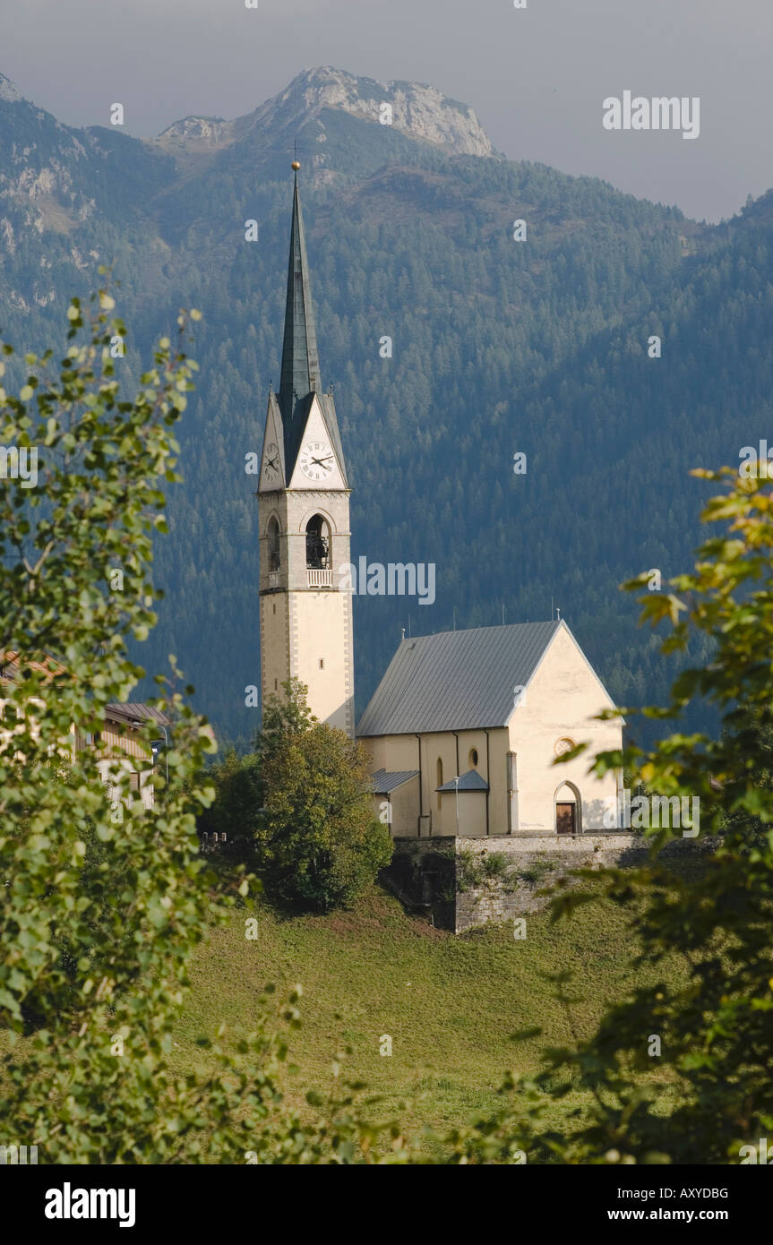 The church at Selva di Cadore, Dolomites, Italy, Europe Stock Photo