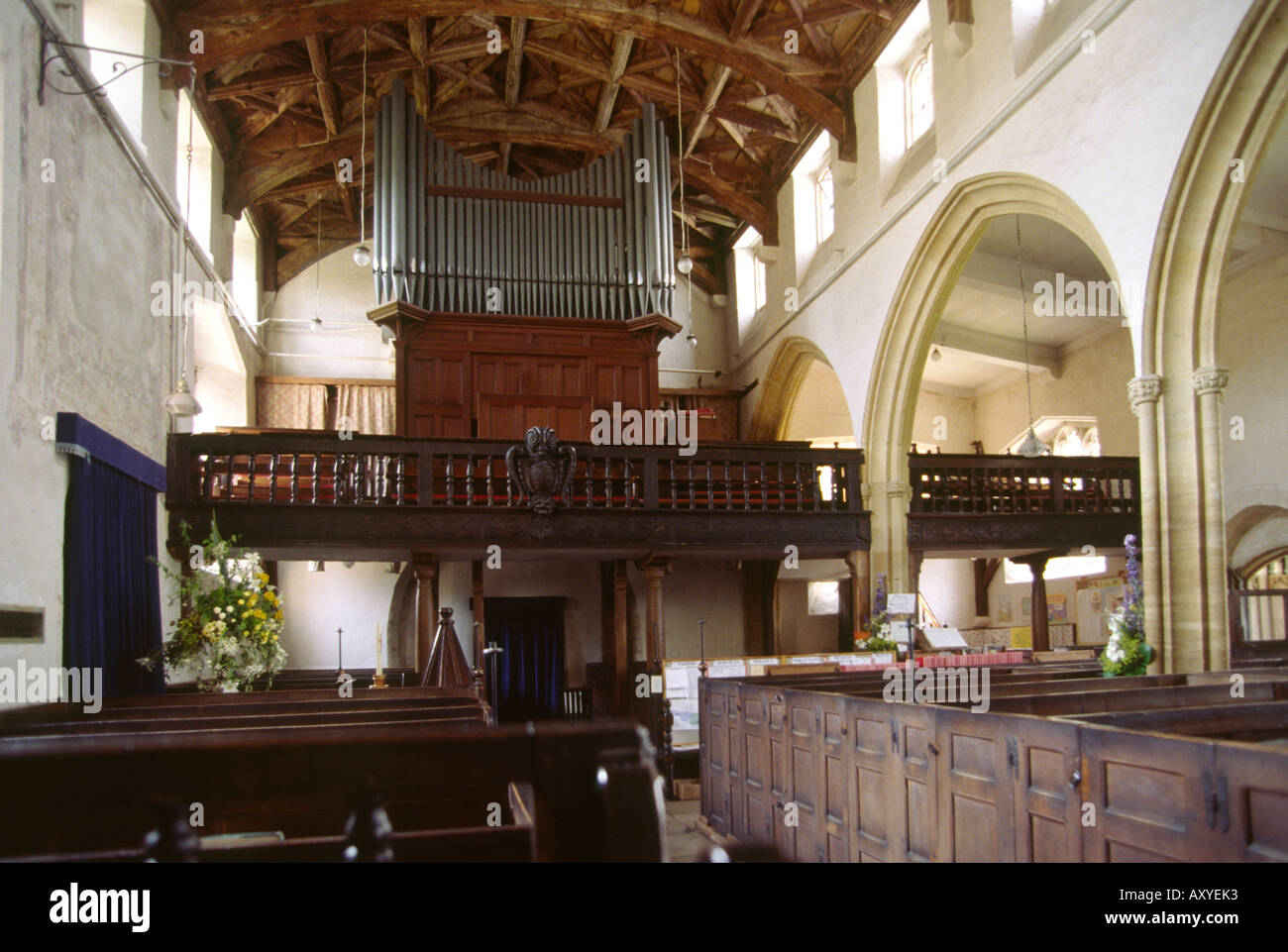 UK England Dorset Puddletown Church interior Stock Photo