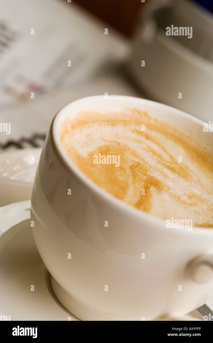 Cafe latte, Paris, France, Europe Stock Photo Alamy