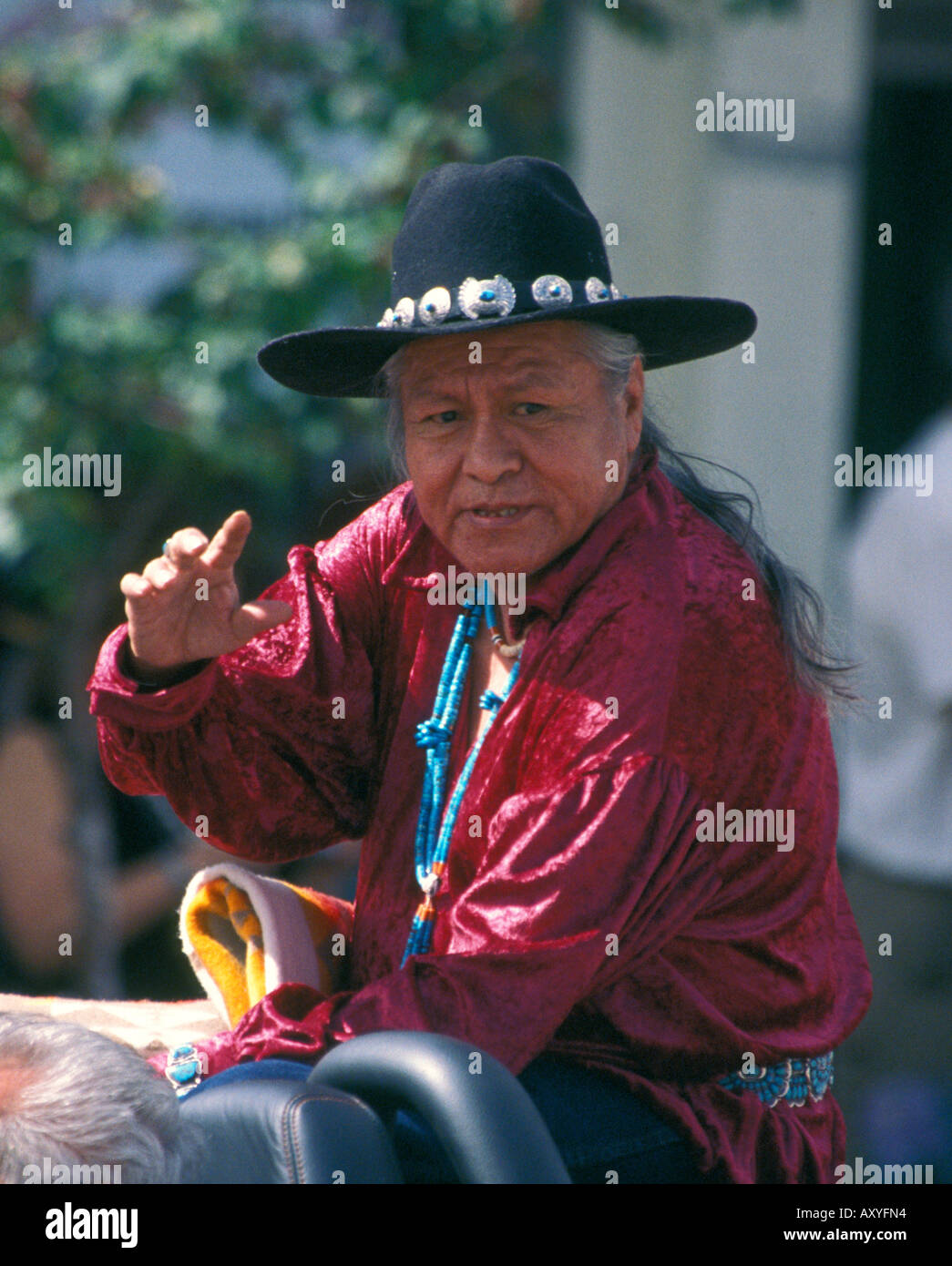 Gallup - New Mexico - USA - 85th Inter-tribal festival Jimmy Abeyta Navajo indian artist Stock Photo