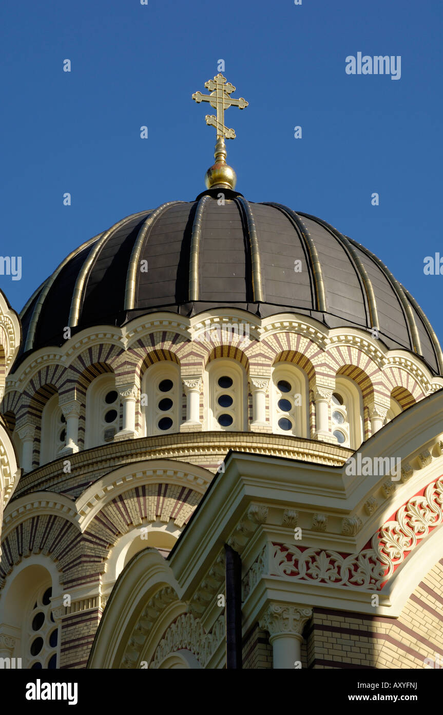 Russian Orthodox Cathedral, Riga, Latvia, Baltic States, Europe Stock Photo