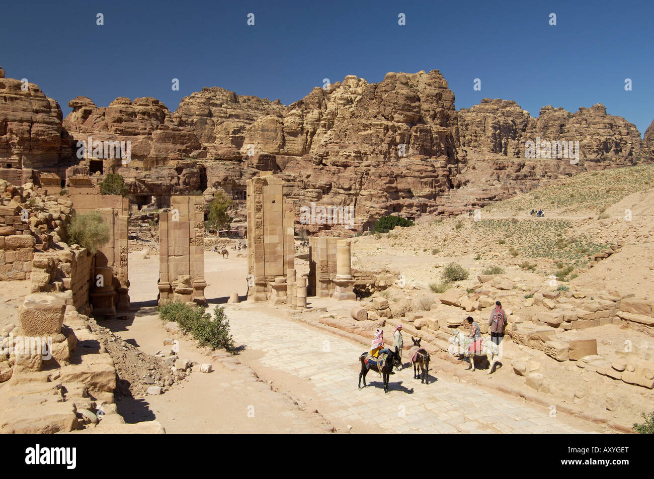 The Arched Gate, Petra, UNESCO World Heritage Site, Jordan, Middle East Stock Photo