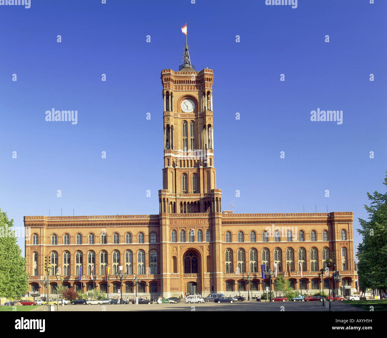 geography / travel, Germany, Berlin, red town hall at Alexanderplatz, Stock Photo