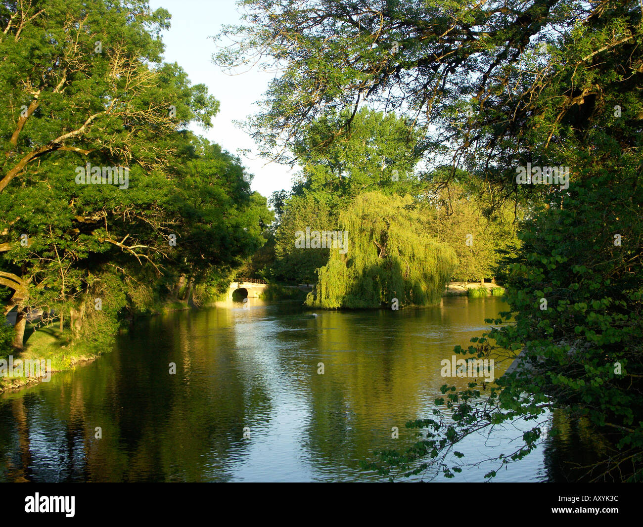 Park by the Charente River in Jarnac Charente France Poitou Charentes Stock Photo