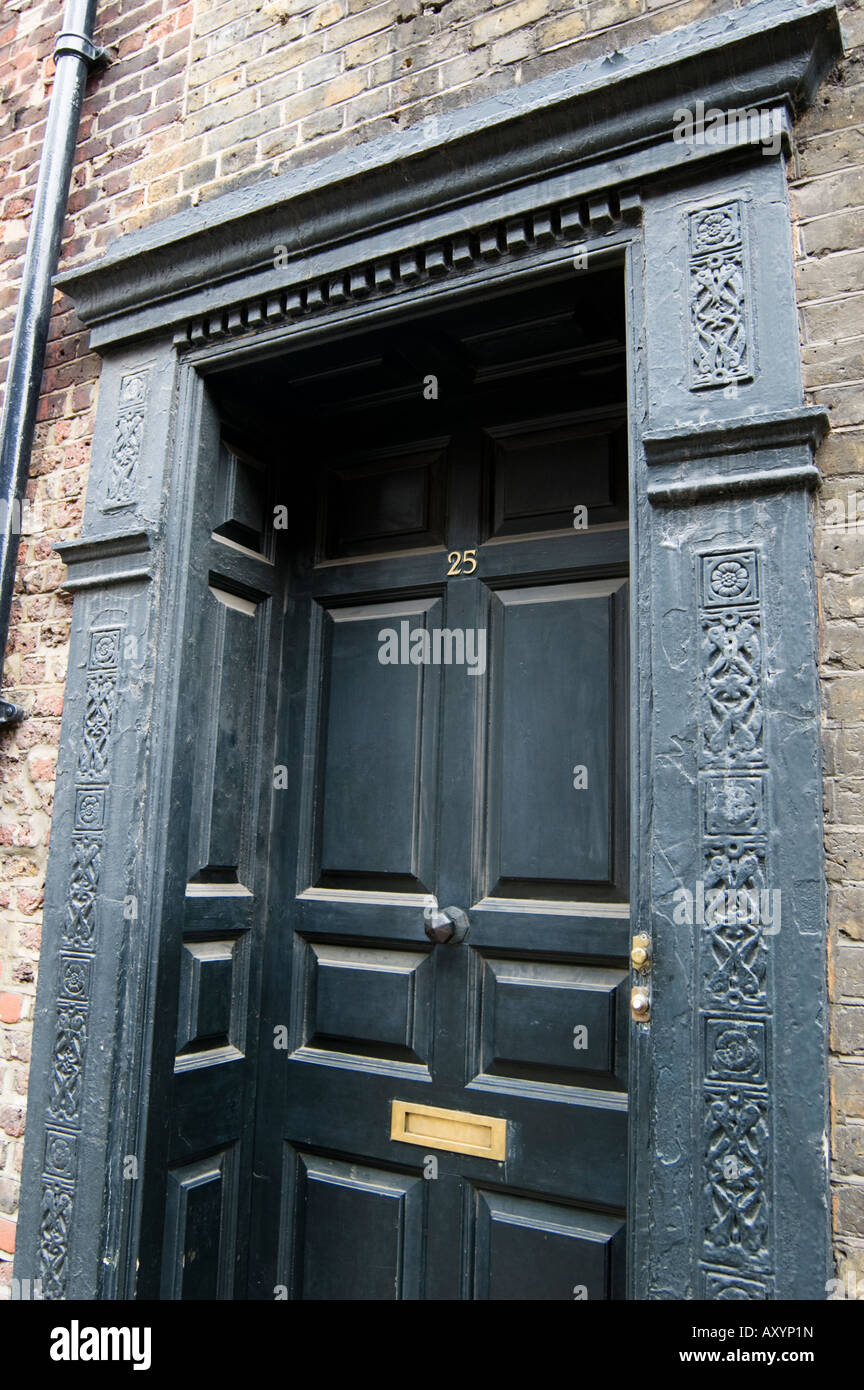 Elaborate door frame of a 18th century building in London Stock Photo