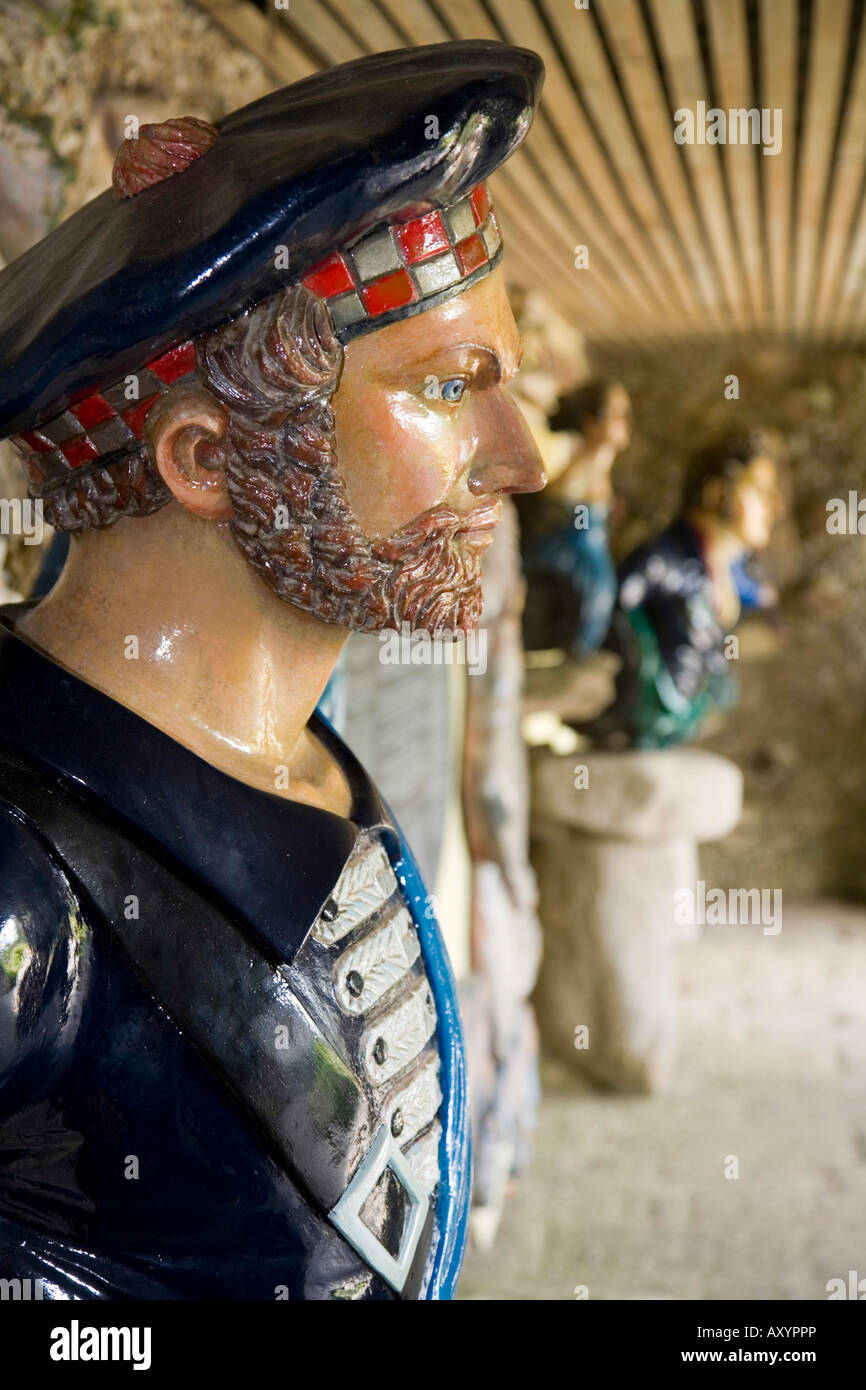 a figurehead at valhalla figurehead collection tresco isles of scilly Stock Photo