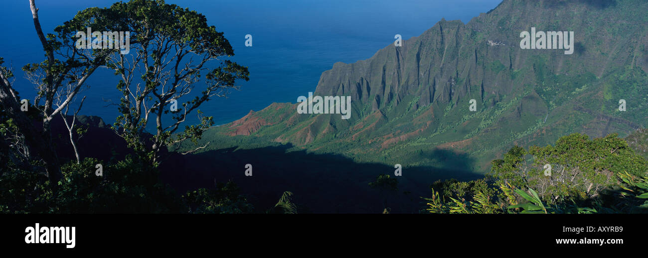 Kalalau Overlook Kokee Kauai Hawaii Stock Photo Alamy