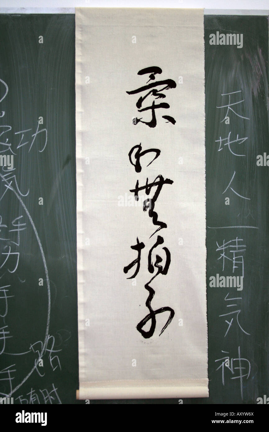 Japan martial arts sign. Rhindo karate Stock Photo Alamy