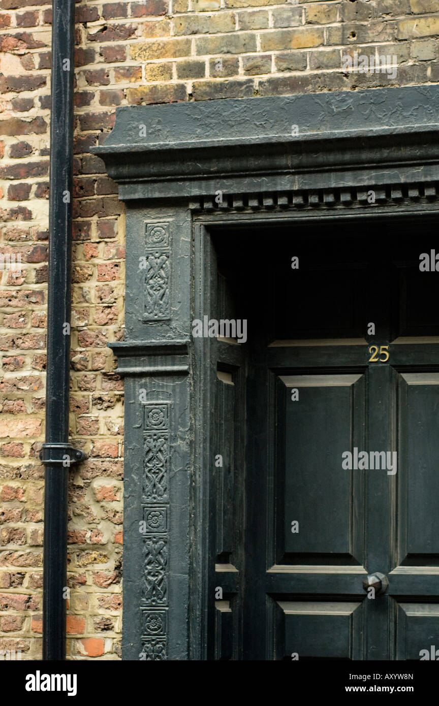 Elaborate door frame of a 18th century building in London Stock Photo