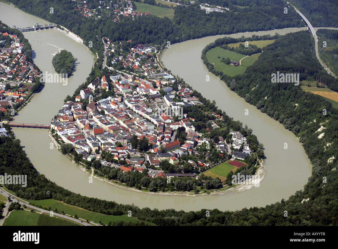 Wasserburg at Inn River, Germany, Bavaria, Oberbayern, Wasserburg am ...