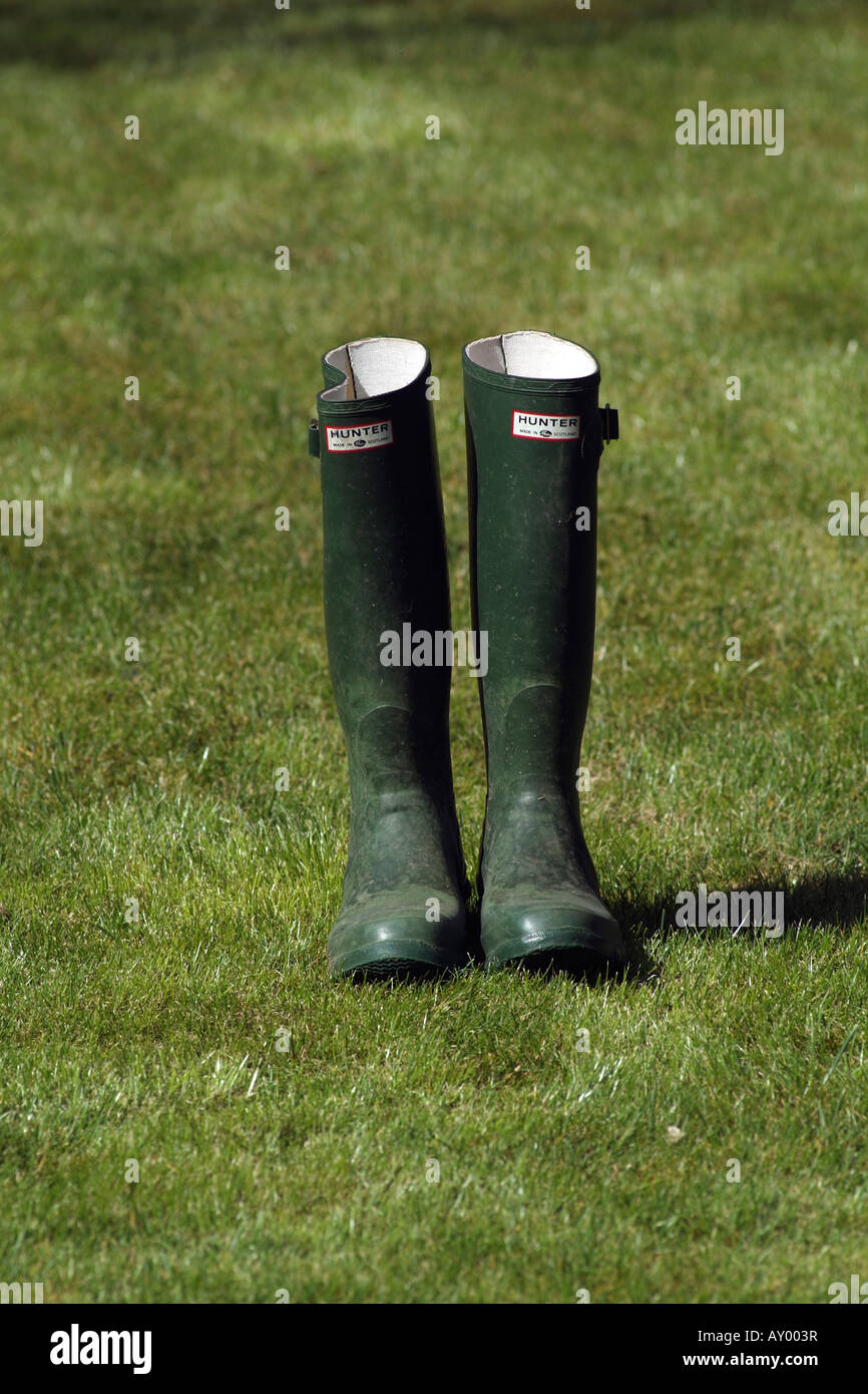 Wellington Boots Waterproof Garden Footwear Stock Photo