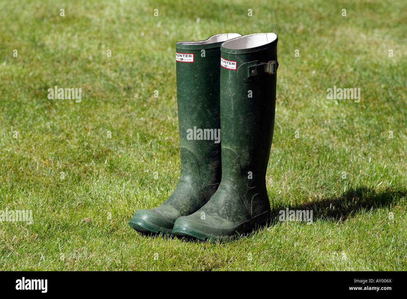 Wellington Boots Waterproof Garden Footwear Stock Photo