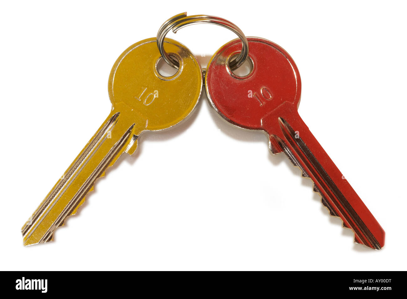 Two keys with the number 10 marked on them Stock Photo Alamy