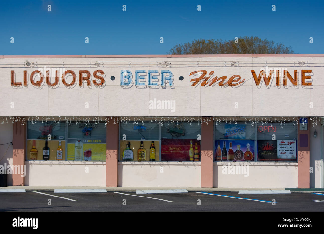 Store selling alcoholic beverages Stock Photo Alamy