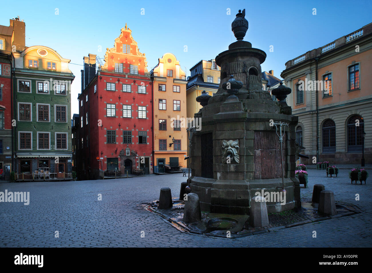 House fronts at square in Stockholm s Old Town ("Gamla Stan