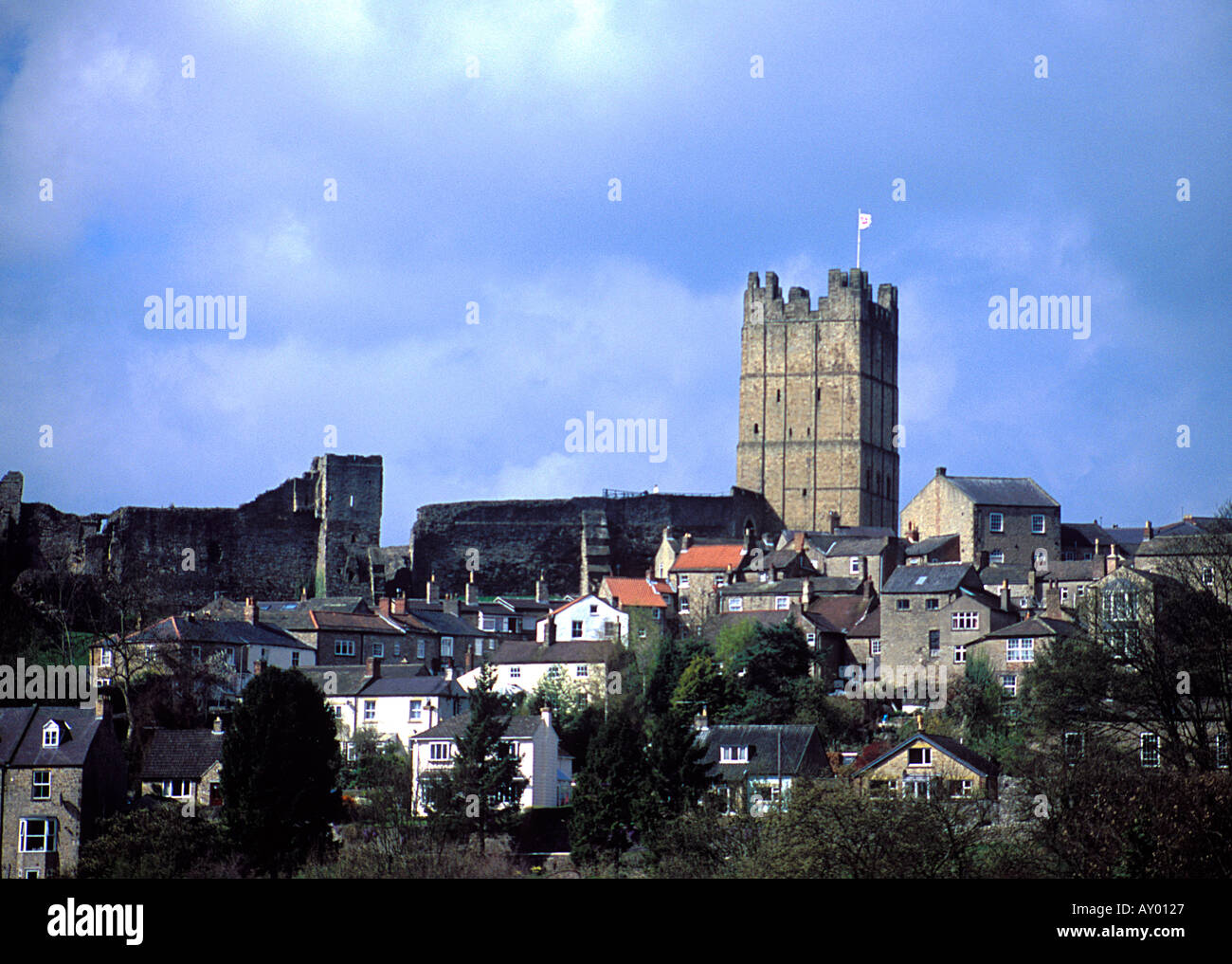 The Norman Keep at Richmond Castle Yorkshire UK Stock Photo Alamy