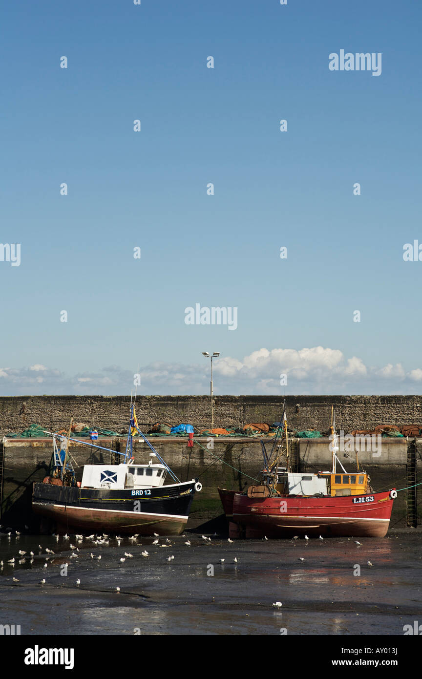 Fishing boats in Port Seton harbour. East Lothian, Scotland Stock Photo