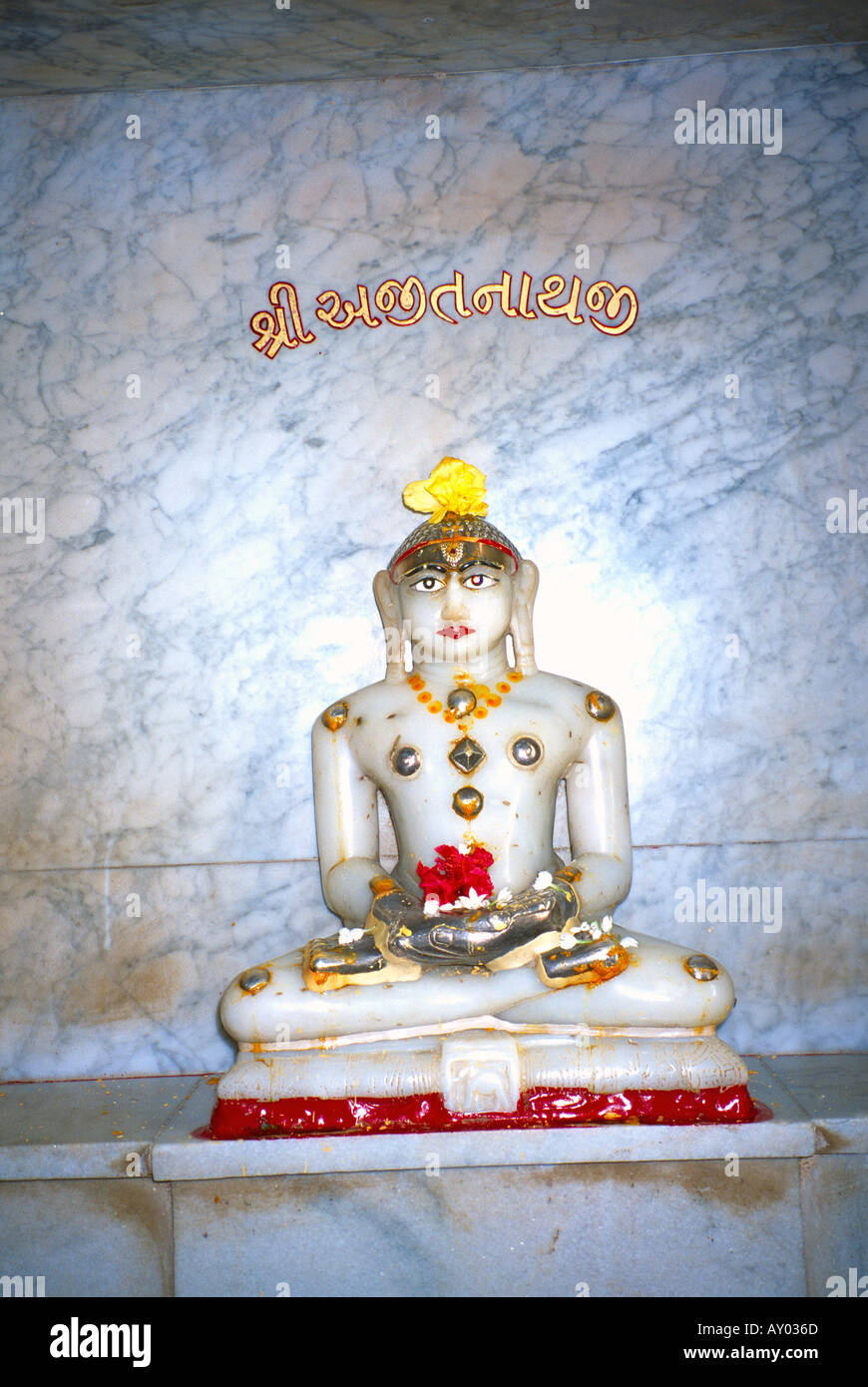 Mumbai India Adishwarji Jain Temple Idol Mahavira Stock Photo