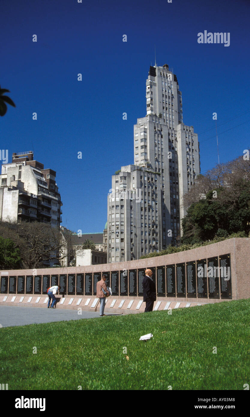 Buenos Aires memorial with all the victims of the Falkland war Stock Photo