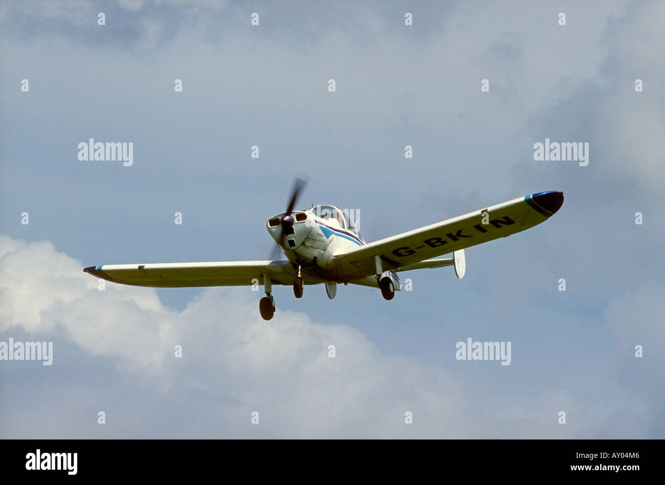 Alon A-2A G-BKIN in flight at Breighton Airfield Stock Photo