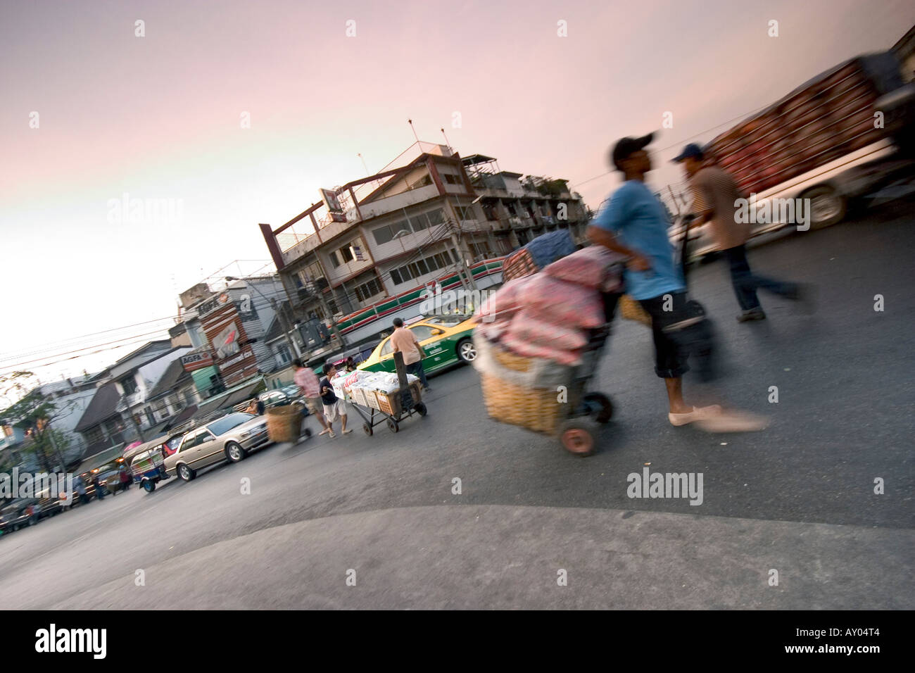 street corner Bangkok Stock Photo Alamy