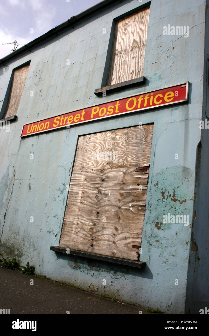 boardedup derelict Post Office post office closure Stock Photo Alamy