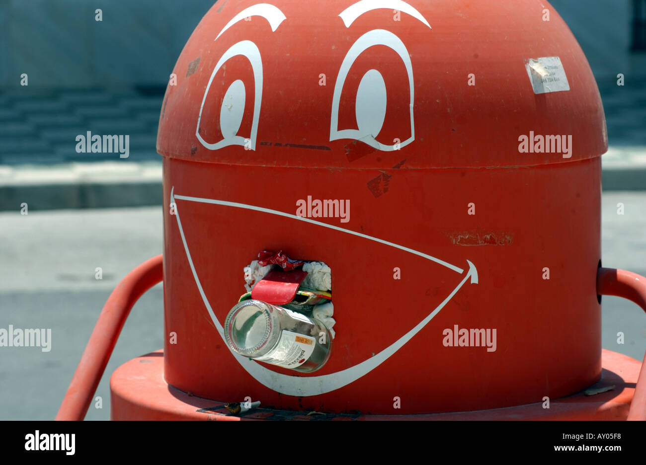 Spanish Trash can Stock Photo Alamy