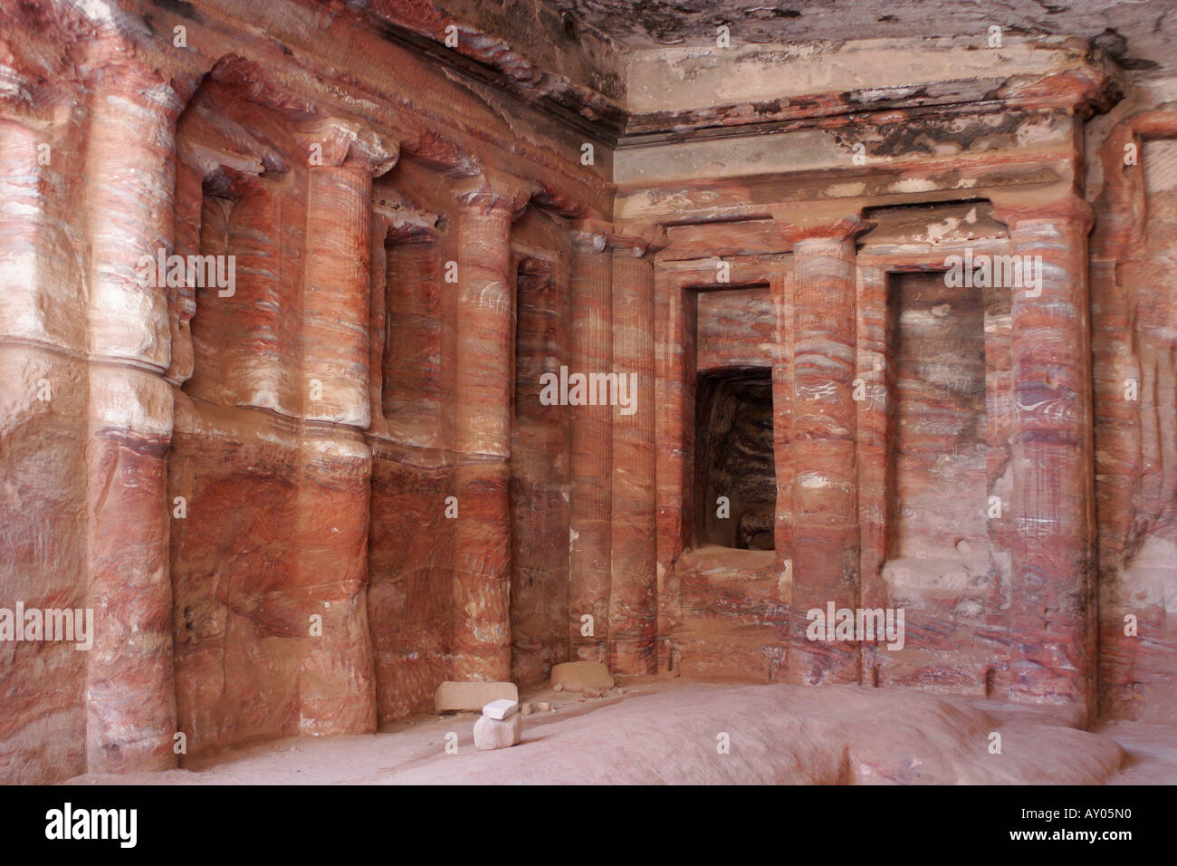 Interior of ancient temple, Petra, Jordan, Middle East Stock Photo - Alamy
