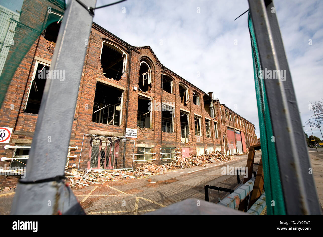Long Bridge Rover Works Demolition work underway on the west works, part of the MG Rover works ...