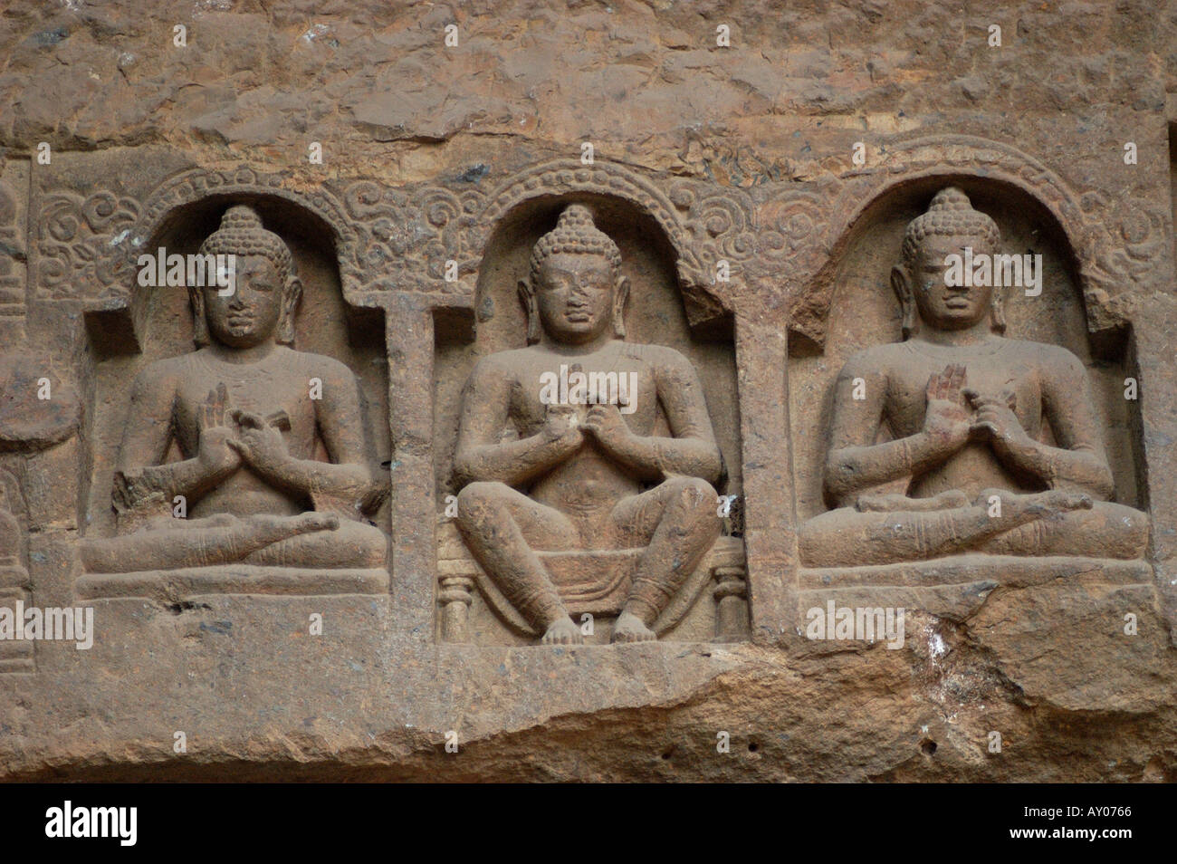 Kanheri Buddhist caves Bombay Mumbai India Stock Photo