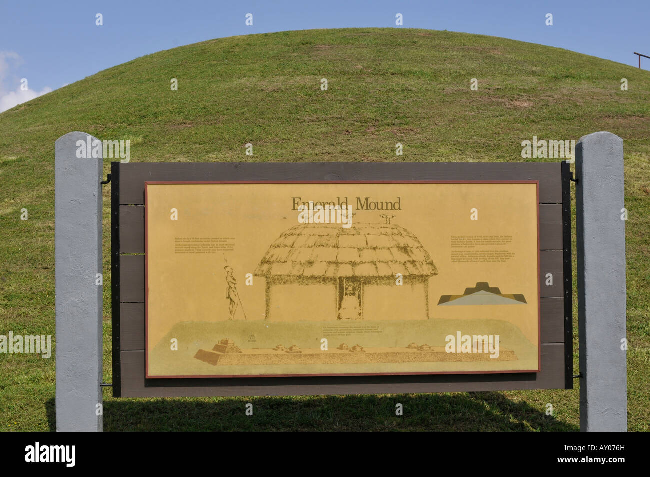 The second largest indian monund in the United States located in Mississippi. Stock Photo