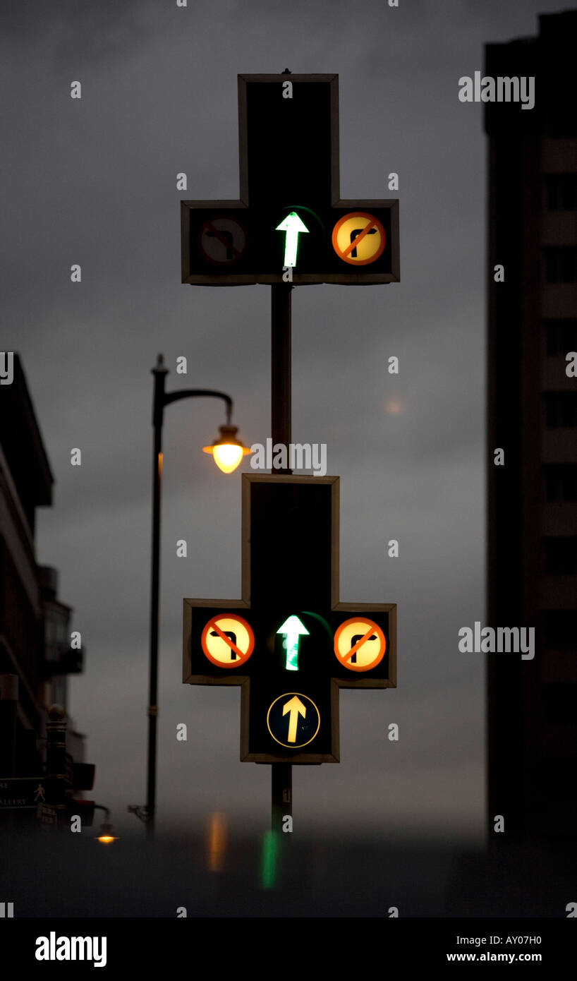 A set of traffic lights in Newhall Street Birmingham West Midlands UK Stock Photo Alamy