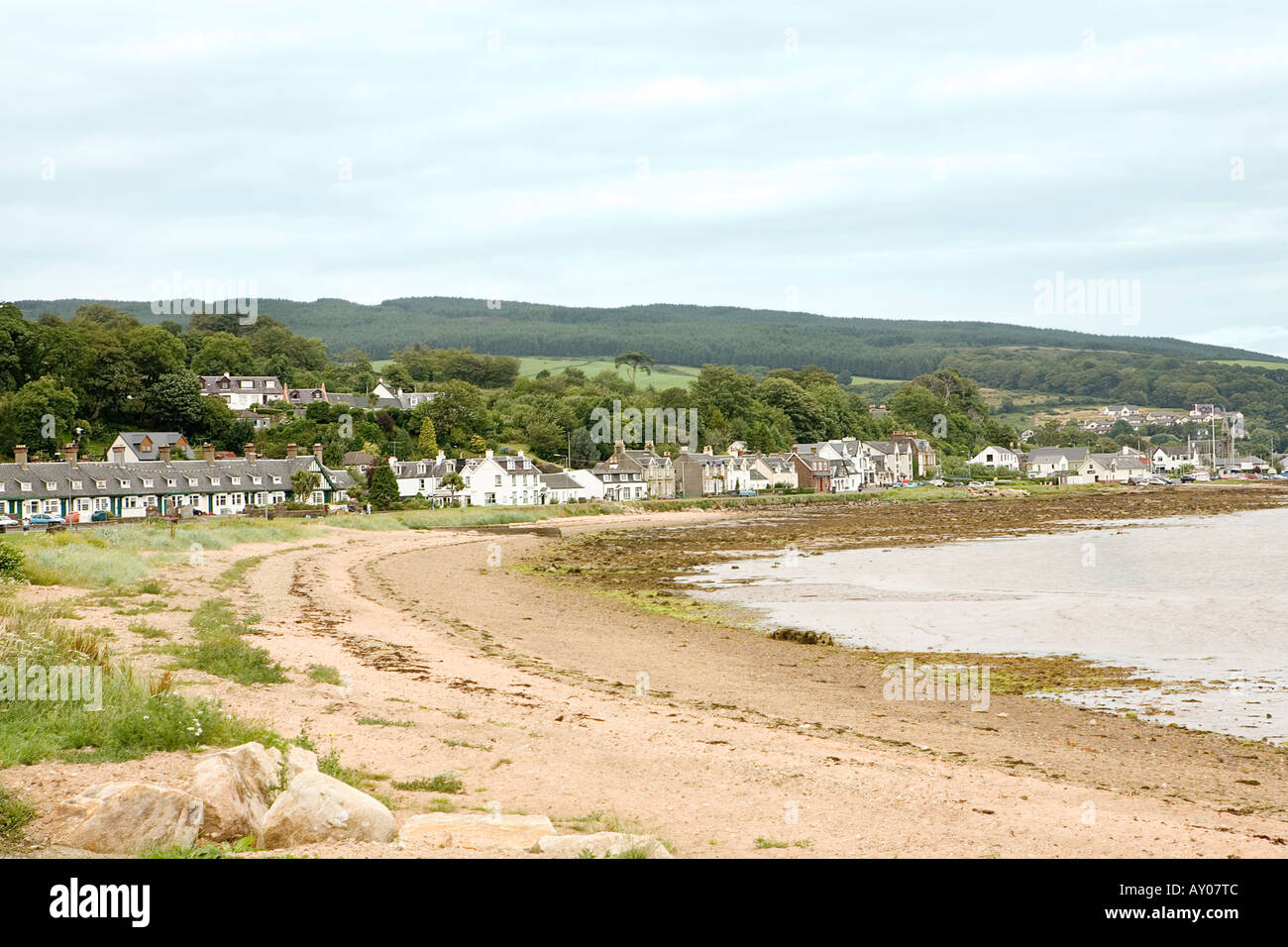 Lamlash village and beach on the Isle of Arran in Scotland Stock Photo