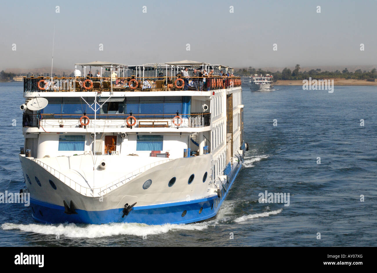 Cruising down the River Nile in Egypt Stock Photo Alamy