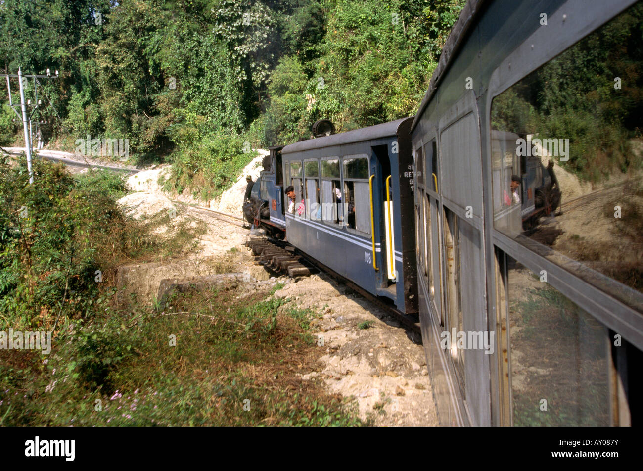 India West Bengal Darjeeling narrow guage toy train Stock Photo