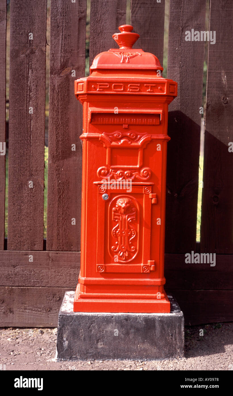 POST BOX NEAR LOCH HARD IN SCOTLAND UK Stock Photo Alamy