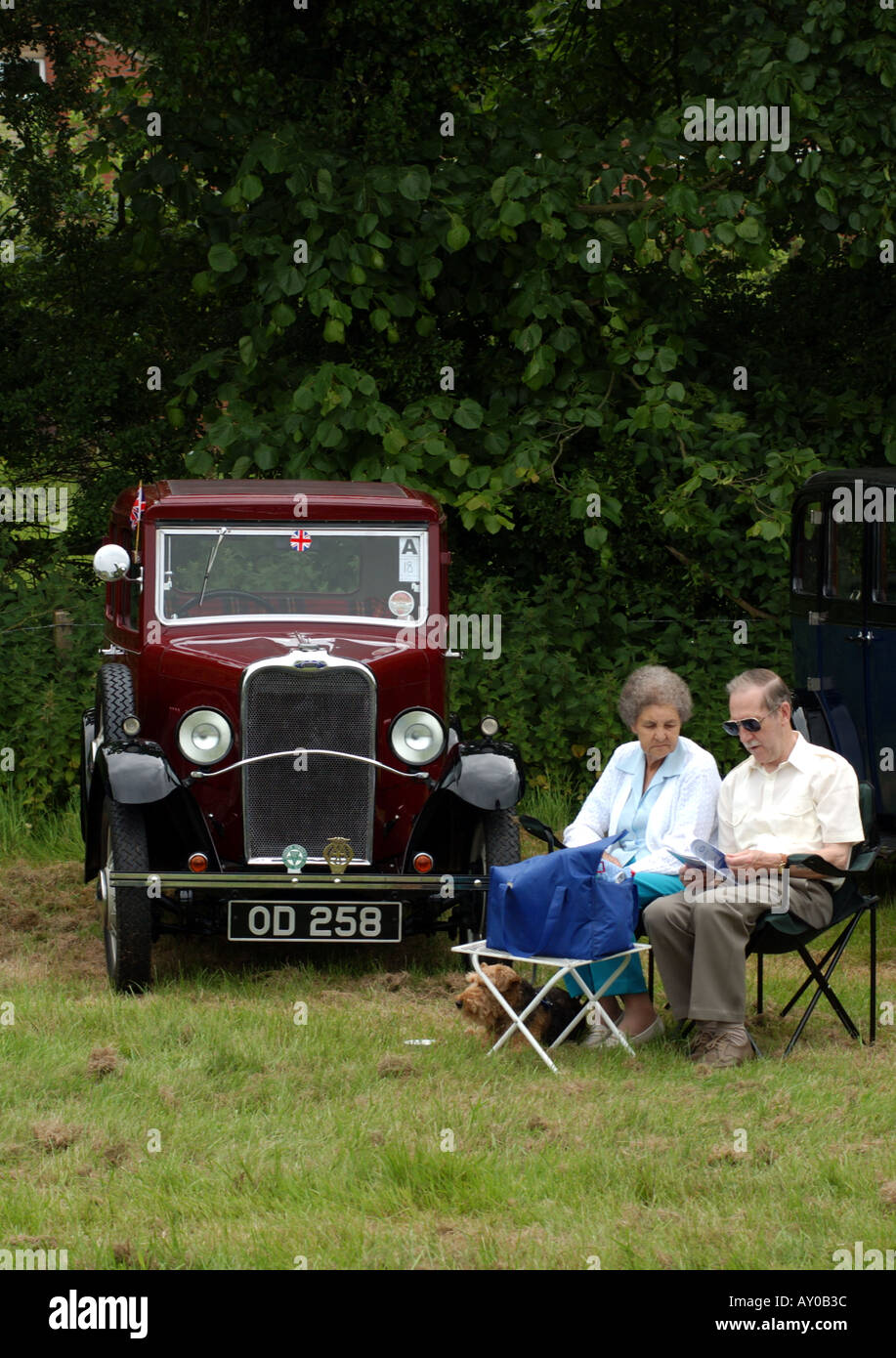 Classic car enthusiasts Stock Photo Alamy
