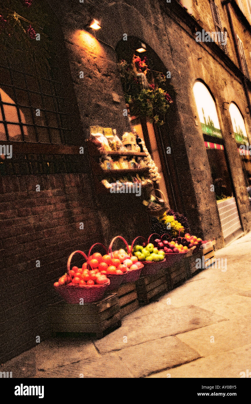 Fruit Baskets In Street Stock Photo Alamy